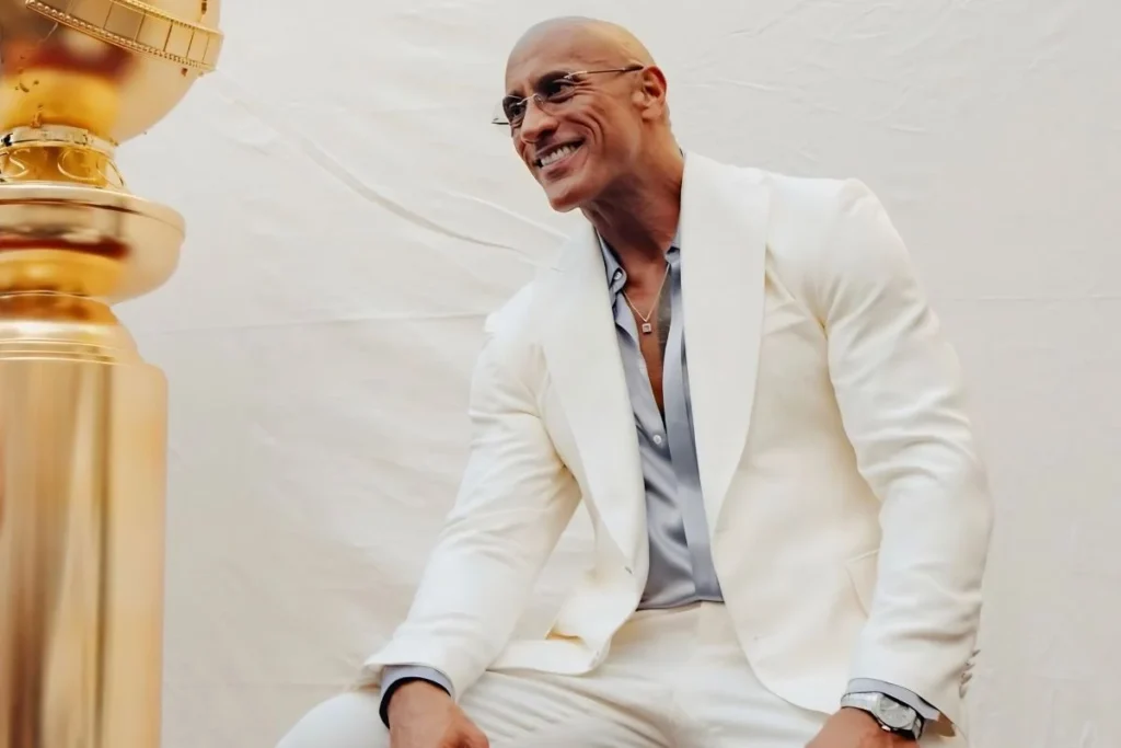 Dwayne Johnson biography image showing his age, height, wife, children and net worth details