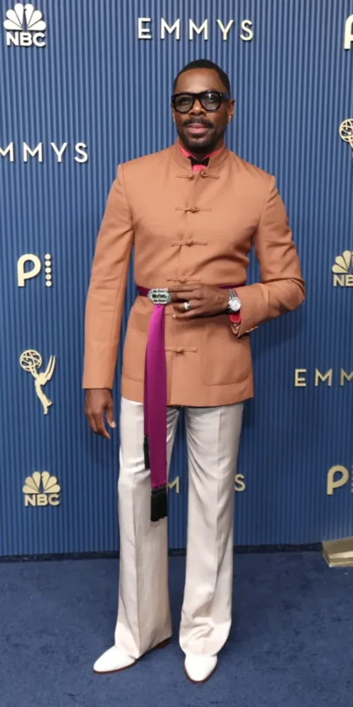 Colman Domingo wearing a Valentino suit at the 2026 Emmy Awards