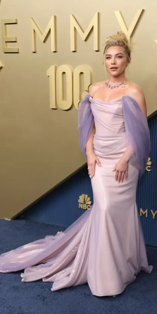 Florence Pugh in a custom Vivienne Westwood gown at the 2026 Emmy Awards