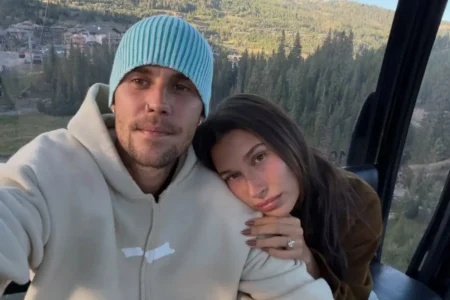 Justin and Hailey Bieber celebrating their 8th wedding anniversary