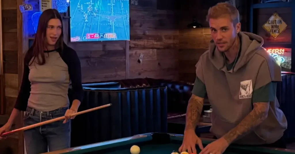 Justin and Hailey Bieber celebrating their 8th wedding anniversary