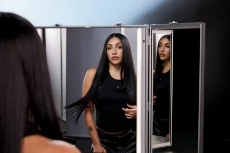 Lourdes Leon Wears Black Leather for Calvin Klein and Zalando Lourdes Leon in a black tank top and leather trousers for Calvin Klein and Zalando