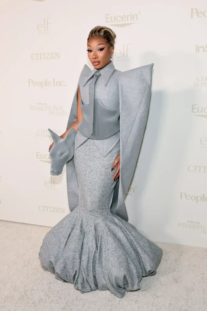Megan Thee Stallion in Robert Wun at the InStyle Imagemaker Awards 2026.