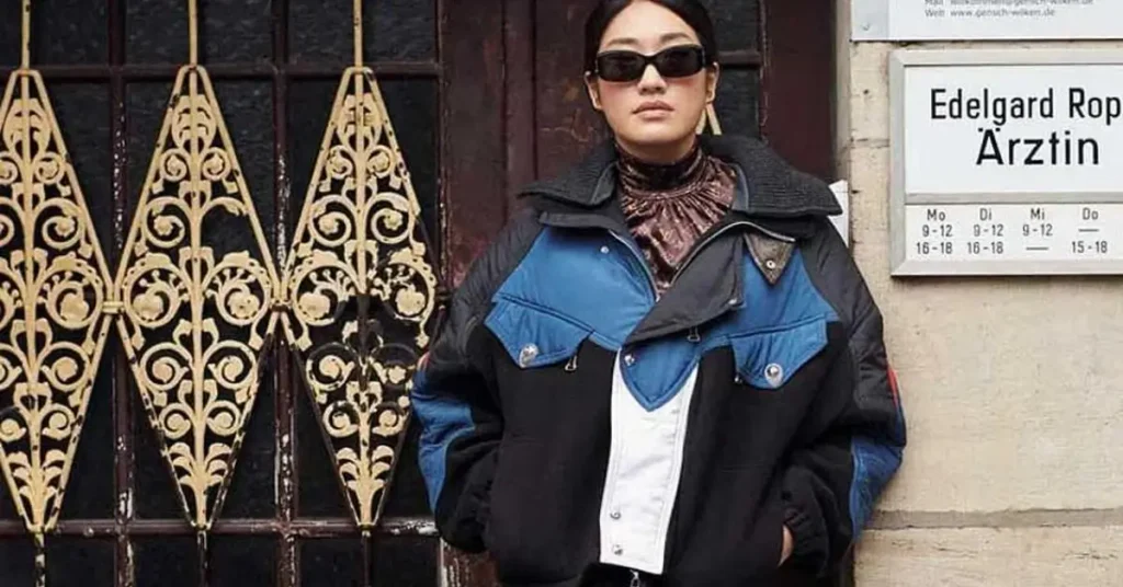 Peggy Gou showcasing modern American-inspired fashion in the Fall 2026