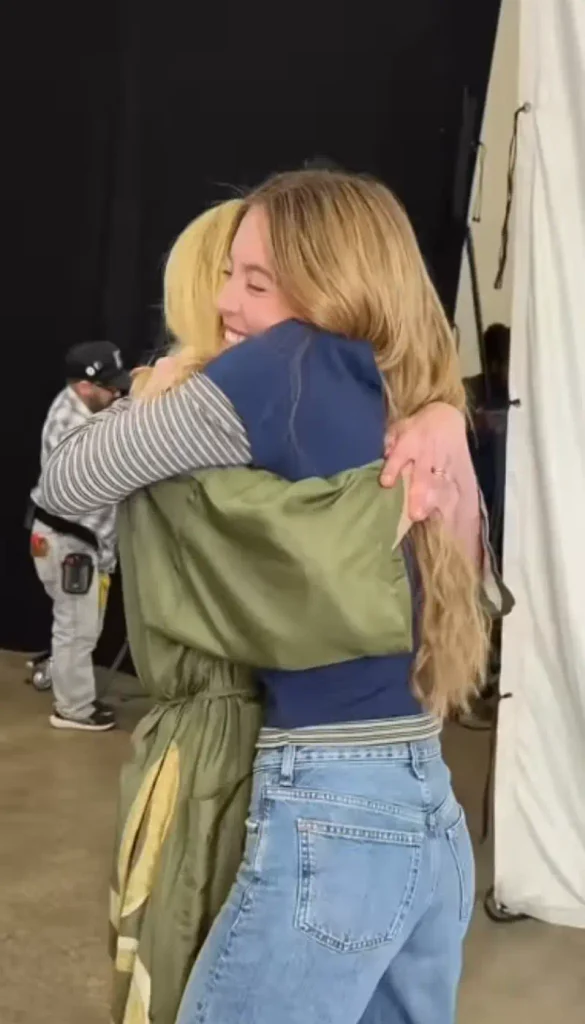 Sydney Sweeney on set during The Housemaid’s Secret production update