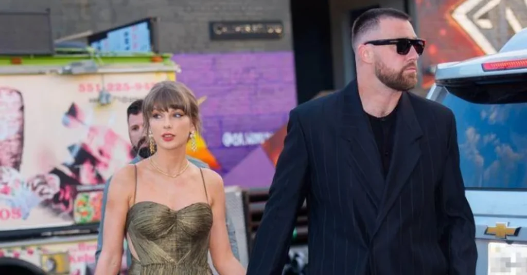 Taylor Swift and Travis Kelce attending a public event together